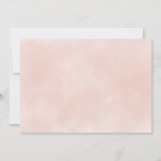 Baby shower met Blush-ballon en Sparkles Kaart (Achterkant)