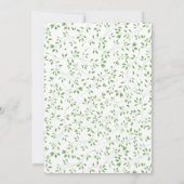 Baby shower met botanisch groen leder kaart (Achterkant)