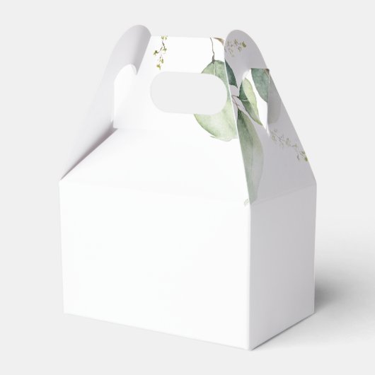 Baby shower met botanische Eucalyptusgriep Bedankdoosjes (Achterkant)