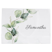 Baby shower met botanische Eucalyptusgriep Groot Cadeauzakje (Achterkant)