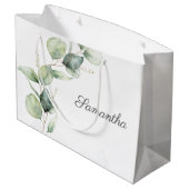 Baby shower met botanische Eucalyptusgriep Groot Cadeauzakje (Achterkant Gekanteld)