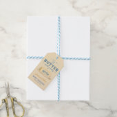 Baby Shower met Boter Leven is Boter Cadeaulabel (Met Touw)