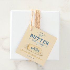 Baby Shower met Boter Leven is Boter met een Baby Bedankjes Labels