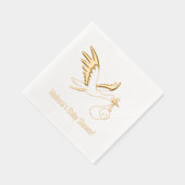 Baby shower met bundel folie servetten (Rechts)