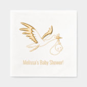 Baby shower met bundel folie servetten (Voorkant)