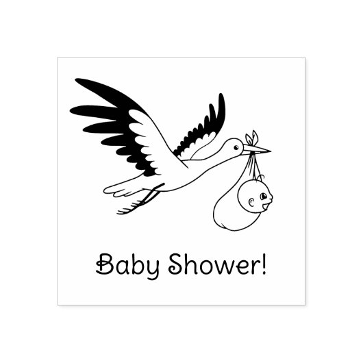 Baby shower met bundel rubberstempel (Afrduk)
