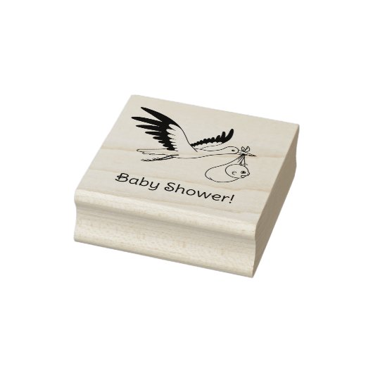 Baby shower met bundel rubberstempel (Stempel)
