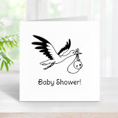 Baby shower met bundel rubberstempel
