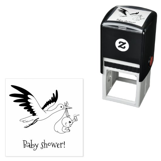 Baby shower met bundel  zelfinktende stempel (In situ)