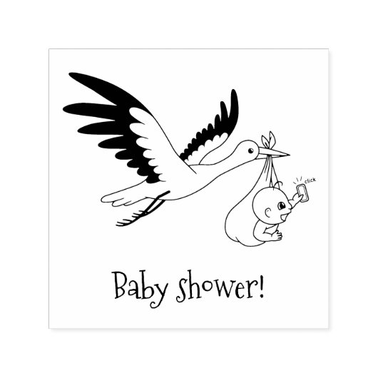 Baby shower met bundel  zelfinktende stempel (Design)