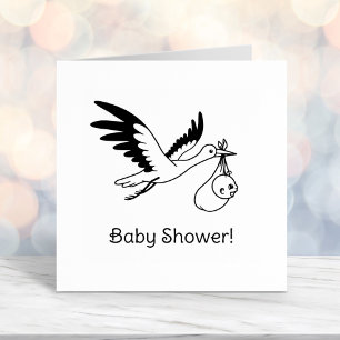 Baby shower met bundel  zelfinktende stempel