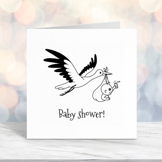 Baby shower met bundel  zelfinktende stempel