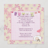 Baby shower met daises kaart (Voorkant / Achterkant)