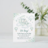 Baby shower met de Sleeping Baby Elephant Briefkaart (Staand voorkant)