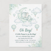 Baby shower met de Sleeping Baby Elephant Briefkaart (Voorkant)
