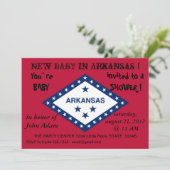 Baby shower met de vlag van Arkansas Kaart (Staand voorkant)