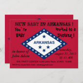 Baby shower met de vlag van Arkansas Kaart (Voorkant / Achterkant)