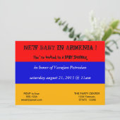 Baby shower met de vlag van Armenië Kaart (Staand voorkant)