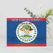 Baby shower met de vlag van Belize Kaart (Staand voorkant)