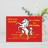 Baby shower met de vlag van Kent Kaart (Staand voorkant)