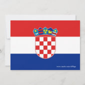 Baby shower met de vlag van Kroatië Kaart (Achterkant)