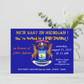 Baby shower met de vlag van Michigan Kaart (Staand voorkant)