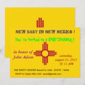Baby shower met de vlag van New Mexico Kaart (Voorkant / Achterkant)