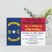 Baby shower met de vlag van North Carolina Kaart (Staand voorkant)