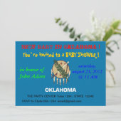Baby shower met de vlag van Oklahoma Kaart (Staand voorkant)