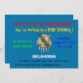 Baby shower met de vlag van Oklahoma Kaart (Voorkant / Achterkant)