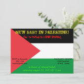 Baby shower met de vlag van Palestina Kaart (Staand voorkant)