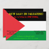 Baby shower met de vlag van Palestina Kaart (Voorkant / Achterkant)