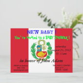 Baby shower met de vlag van Peru Kaart (Staand voorkant)