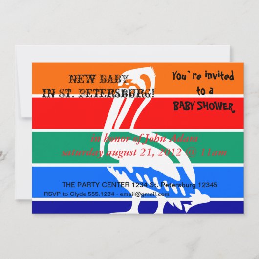 Baby shower met de vlag van Sint-Petersburg Kaart (Voorkant)