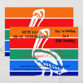 Baby shower met de vlag van Sint-Petersburg Kaart (Voorkant / Achterkant)