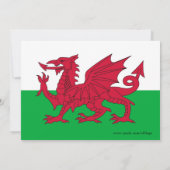 Baby shower met de vlag van Wales Kaart (Achterkant)