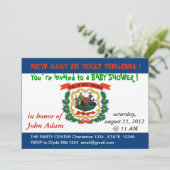 Baby shower met de vlag van West Virginia Kaart (Staand voorkant)