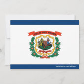 Baby shower met de vlag van West Virginia Kaart (Achterkant)