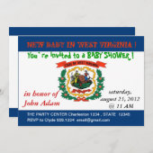 Baby shower met de vlag van West Virginia Kaart (Voorkant / Achterkant)