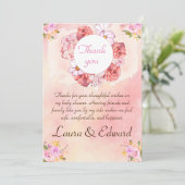 Baby shower met deankyou card kaart (Staand voorkant)