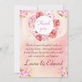 Baby shower met deankyou card kaart