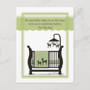Baby shower met Deer Invitation Briefkaart