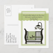 Baby shower met Deer Invitation Briefkaart (Voorkant / Achterkant)