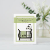 Baby shower met Deer Invitation Briefkaart (Staand voorkant)