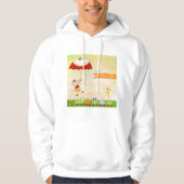 Baby shower met dieren en paraplu hoodie (Voorkant)