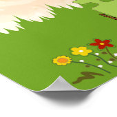 Baby shower met dieren en paraplu poster (Hoek)