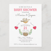 Baby shower met drie platen uitnodiging briefkaart (Voorkant)