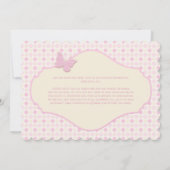 BABY SHOWER met drukletters (BOW/Tint) Kaart (Achterkant)