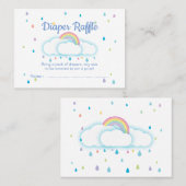 Baby shower met druppelflesjes visitekaartje (Voorkant / Achterkant)