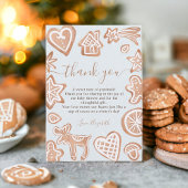 Baby shower met een klein koekjeskoekje voor de wi bedankkaart